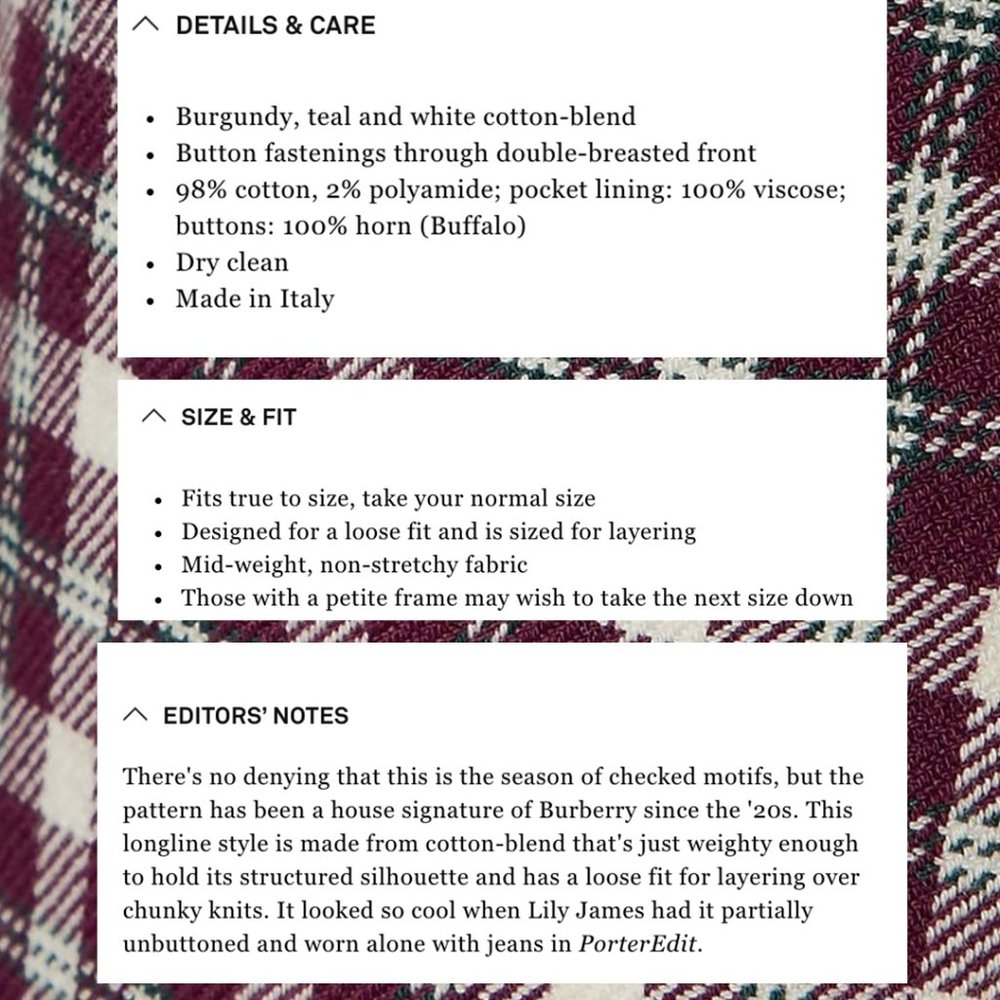 BURBERRY $3,490 NWT Authentic Double-Breasted White Purple Plaid Trench Coat 10 - Picture 13 of 16